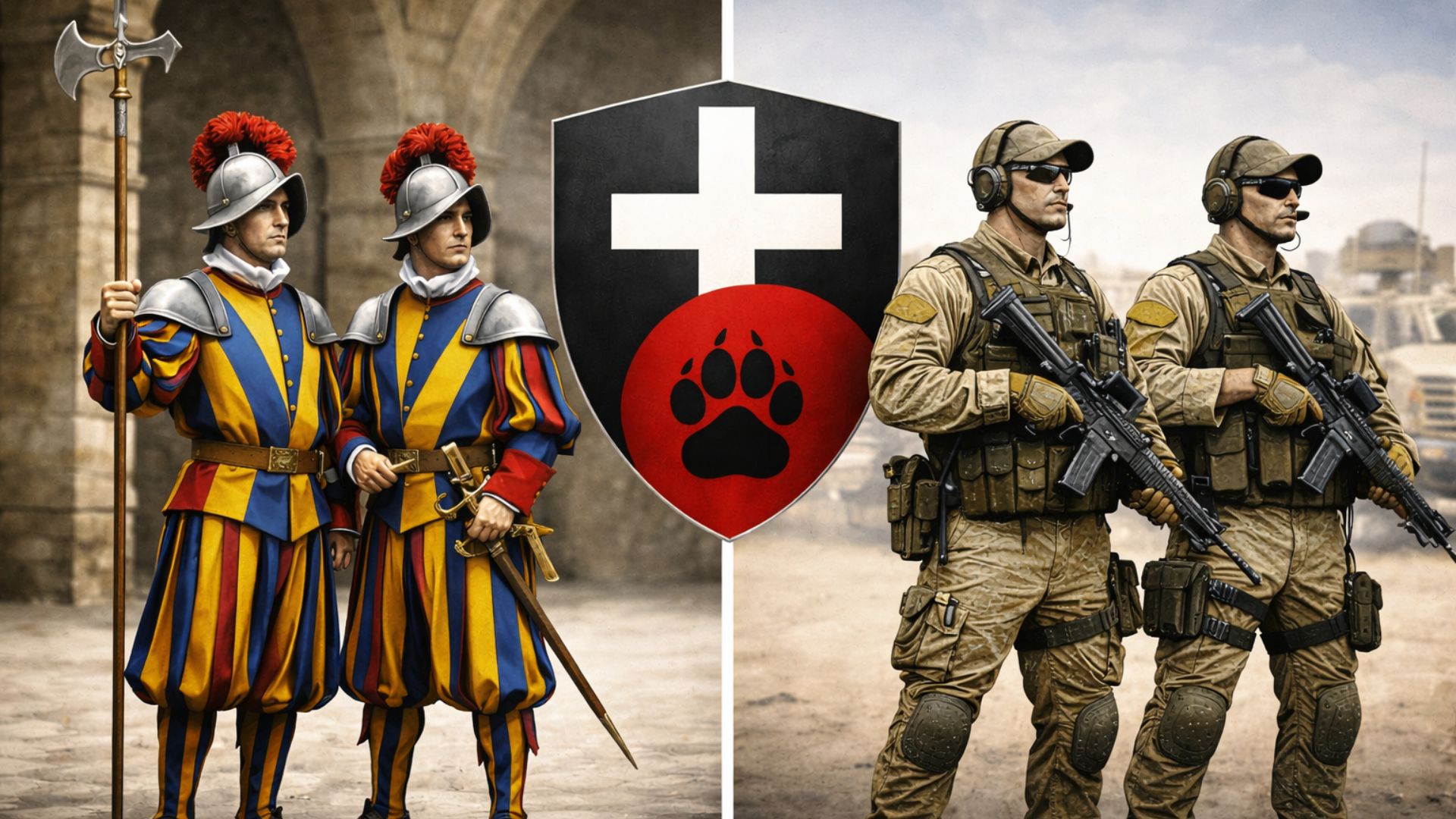 Des gardes suisses à Blackwater