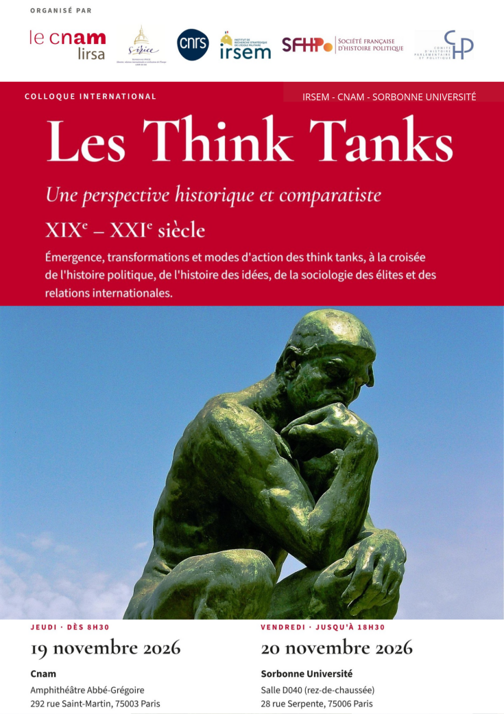 Colloque international « Les Think Tanks : une perspective historique et comparatiste (XIXe-XXIe siècle) »